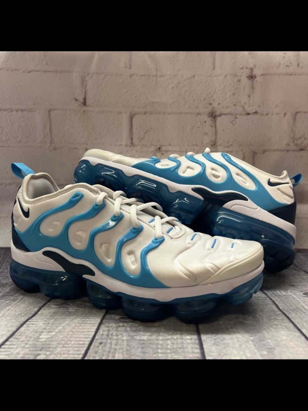 Nike Air VaporMax Plus White Blue Shoes Size 10‎ - Picture 7 of 7